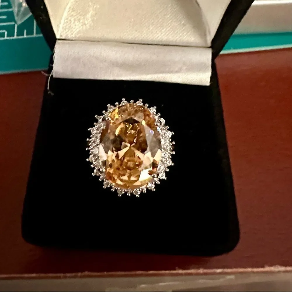 💗💗NEW!! 11CT ROUND MORGANITE RING - Picture 6 of 12